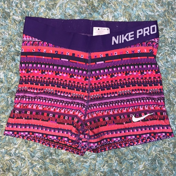 Nike Pants - Nike Pros Purple/Pink Pattern